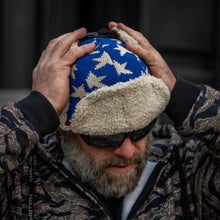 Load image into Gallery viewer, US Flag Wool Insulated Knitted Trapper Hat