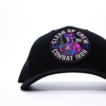 Load image into Gallery viewer, Clean Up Crew Miami Patch Mid-Profile Mesh Snapback Hat