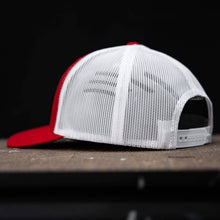 Load image into Gallery viewer, Tattoos, Fitness, &amp; Freedom Black Patch Mid-Profile Mesh Snapback Hat