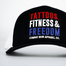 Load image into Gallery viewer, Tattoos, Fitness &amp; Freedom USA Edition Snapback Hat