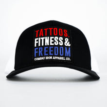 Load image into Gallery viewer, Tattoos, Fitness &amp; Freedom USA Edition Snapback Hat