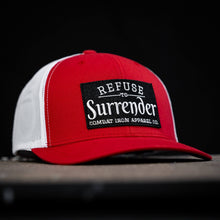 Load image into Gallery viewer, Refuse To Surrender B/W Patch Snapback Hat