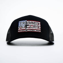 Load image into Gallery viewer, Trigger Puller American Flag Patch Mid-Profile Mesh Snapback Hat