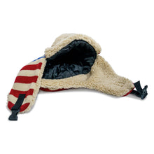 Load image into Gallery viewer, US Flag Wool Insulated Knitted Trapper Hat