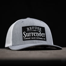 Load image into Gallery viewer, Refuse To Surrender B/W Patch Snapback Hat