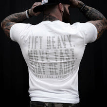 Load image into Gallery viewer, Original Motto: Lift Heavy. Move Fast. Stay Deadly. Men's T-Shirt