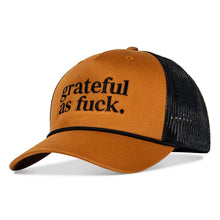 Load image into Gallery viewer, Grateful As Fuck Rope Snapback Hat