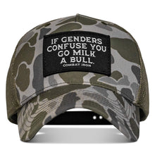Load image into Gallery viewer, If Genders Confuse You, Go Milk A Bull Patch Snapback Hat
