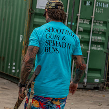 Load image into Gallery viewer, Shooting Guns &amp; Spread'n Buns Men's T-Shirt