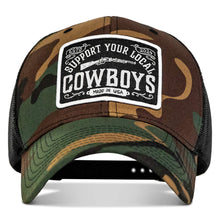 Load image into Gallery viewer, Support Your Local Cowboys Patch Snapback Hat