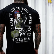 Load image into Gallery viewer, I Can't Hear You Over My Freedom AR Guitar Men's T-Shirt
