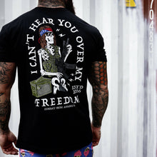 Load image into Gallery viewer, I Can't Hear You Over My Freedom AR Guitar Men's T-Shirt
