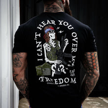 Load image into Gallery viewer, I Can't Hear You Over My Freedom AR Guitar Men's T-Shirt