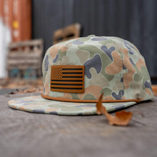 Load image into Gallery viewer, American Flag Leather Patch Crushable Rope Snapback Hat