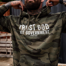 Load image into Gallery viewer, Trust God. Not Government. Men's Hoodie