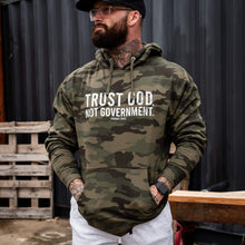 Load image into Gallery viewer, Trust God. Not Government. Men's Hoodie