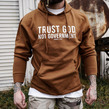 Load image into Gallery viewer, Trust God. Not Government. Men's Hoodie