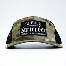 Load image into Gallery viewer, Refuse To Surrender B/W Patch Snapback Hat