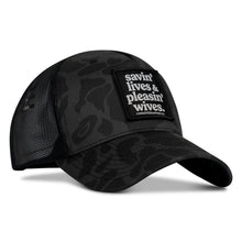 Load image into Gallery viewer, Savin' Lives &amp; Pleasin' Wives Patch SnapBack Hat