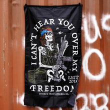 Load image into Gallery viewer, I Can't Hear You Over All My Freedom AR Guitar Rocker 3' X 5' Wall Flag