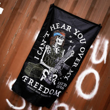 Load image into Gallery viewer, I Can't Hear You Over All My Freedom AR Guitar Rocker 3' X 5' Wall Flag