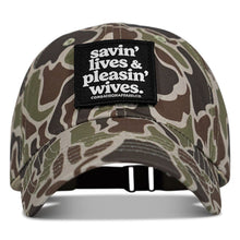 Load image into Gallery viewer, Ripstop Savin' Lives &amp; Pleasin' Wives Low Pro Snapback