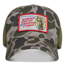 Load image into Gallery viewer, Ropin' and Pokin' Dirty Cowboys Patch SnapBack Hat