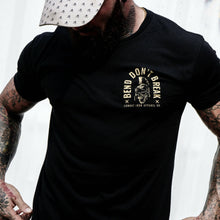 Load image into Gallery viewer, Bend Don't Break Barbell Skull Men's T-Shirt