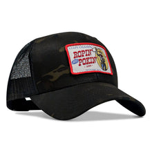 Load image into Gallery viewer, Ropin' and Pokin' Dirty Cowboys Patch SnapBack Hat