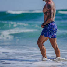 Load image into Gallery viewer, Swim Trunks - Neon Lights &amp; Gun Fights