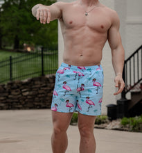 Load image into Gallery viewer, Swim Trunks - Flamingo Team Six