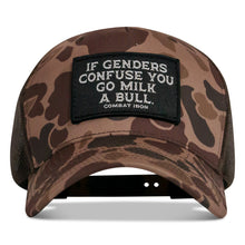 Load image into Gallery viewer, If Genders Confuse You, Go Milk A Bull Patch Snapback Hat