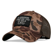 Load image into Gallery viewer, If Genders Confuse You, Go Milk A Bull Patch Snapback Hat