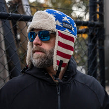 Load image into Gallery viewer, US Flag Wool Insulated Knitted Trapper Hat