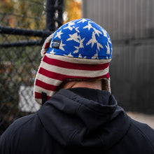 Load image into Gallery viewer, US Flag Wool Insulated Knitted Trapper Hat