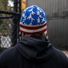 Load image into Gallery viewer, US Flag Wool Insulated Knitted Trapper Hat
