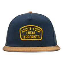 Load image into Gallery viewer, Shoot Your Local Terrorists Patch Mesh Snapback Flatbill Curved Hat
