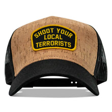 Load image into Gallery viewer, Shoot Your Local Terrorists Patch Mesh Snapback Flatbill Curved Hat