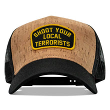 Load image into Gallery viewer, Shoot Your Local Terrorists Patch Mesh Snapback Flatbill Curved Hat