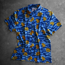 Load image into Gallery viewer, Tiger Stripe Blue Button-up