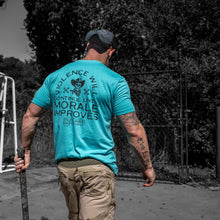 Load image into Gallery viewer, Violence Will Continue Until Morale Improves Men's T-Shirt