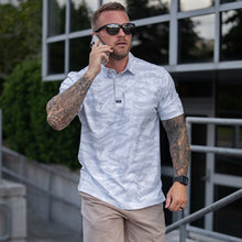 Load image into Gallery viewer, Performance Polo - Tiger Stripe White