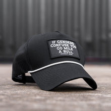 Load image into Gallery viewer, If Gender Confuses You Go Milk A Bull Patch Rope Snapback Hat