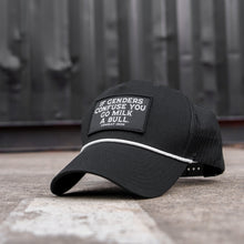Load image into Gallery viewer, If Gender Confuses You Go Milk A Bull Patch Rope Snapback Hat