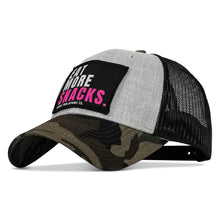 Load image into Gallery viewer, Eat More Snacks Patch Snapback Hat