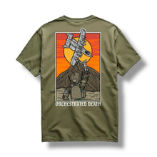 Load image into Gallery viewer, "ORCHESTRATED DEATH" TEE (MIL GREEN)