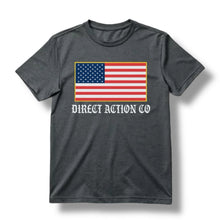 Load image into Gallery viewer, DA CO FLAG TEE (BLACK / HEATHER METAL)