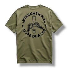 Load image into Gallery viewer, "DOPE DEALER" TEE (BLACK / MIL GREEN)