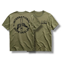 Load image into Gallery viewer, "DOPE DEALER" TEE (BLACK / MIL GREEN)