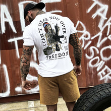 Load image into Gallery viewer, I Can't Hear You Over My Freedom AR Guitar Men's T-Shirt